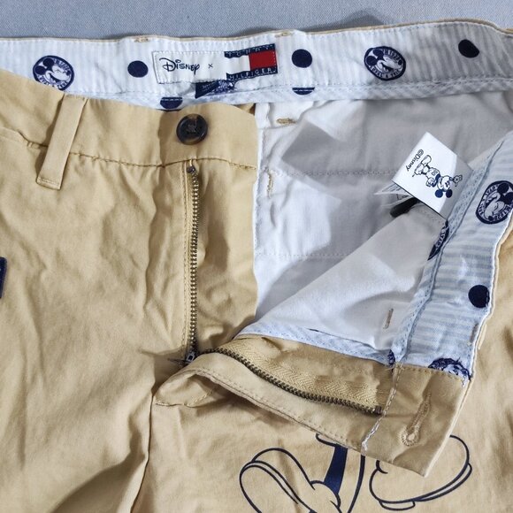 Disney X Tommy Hilfiger chino pants men's size 30/30 Tan Celebrate Mickey Mouse - Picture 10 of 16